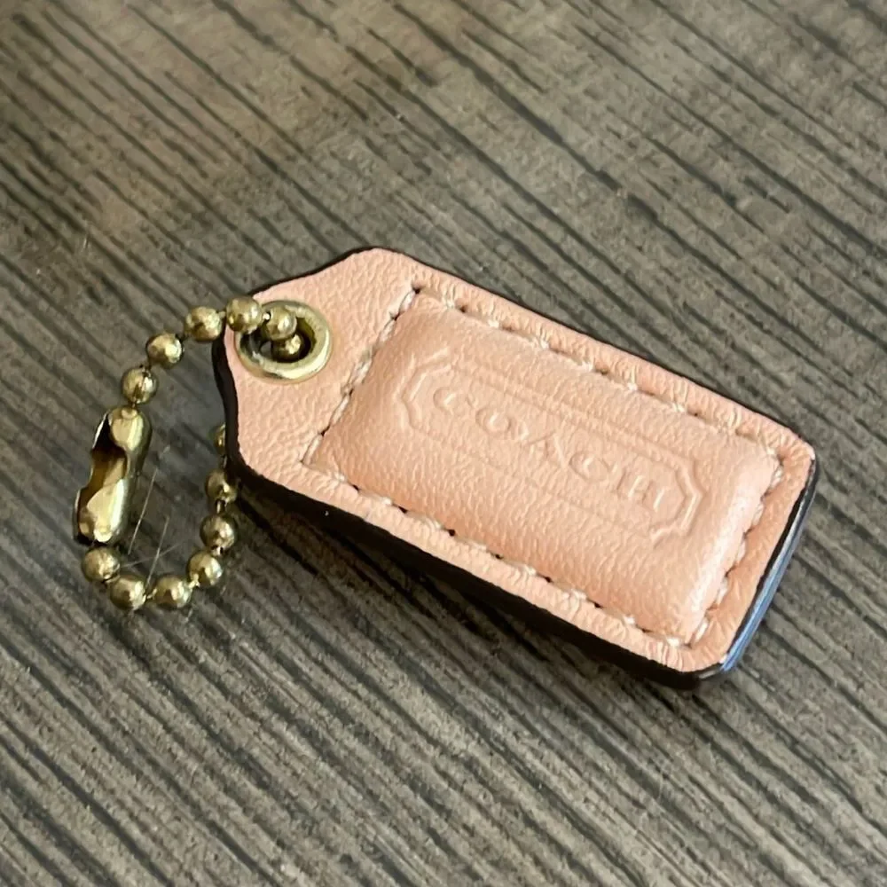 Vintage Coach Light Peach or Flesh Colored Mini Hangtag